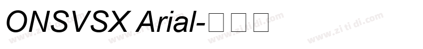 ONSVSX Arial字体转换